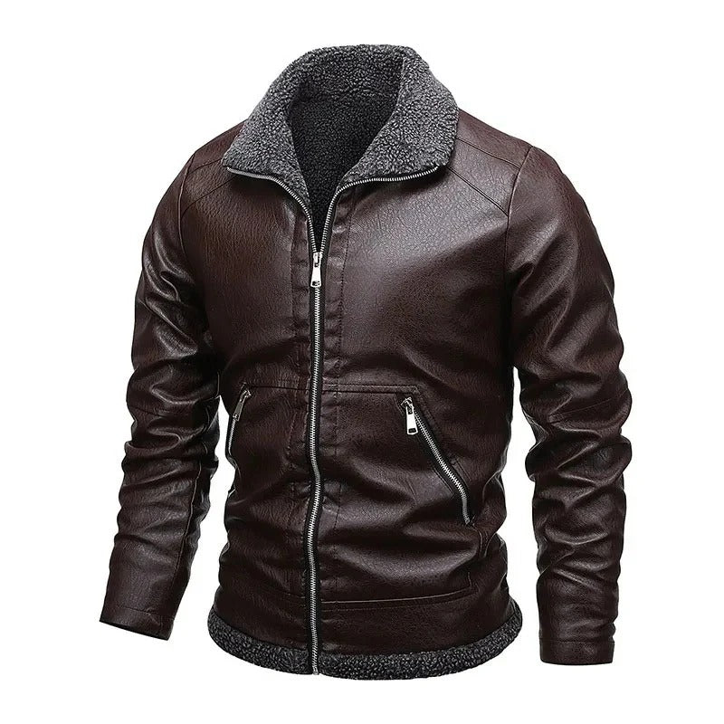 Veste en cuir polaire élégante
