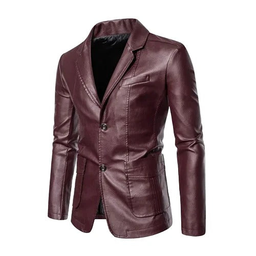 Veste en cuir décontractée
