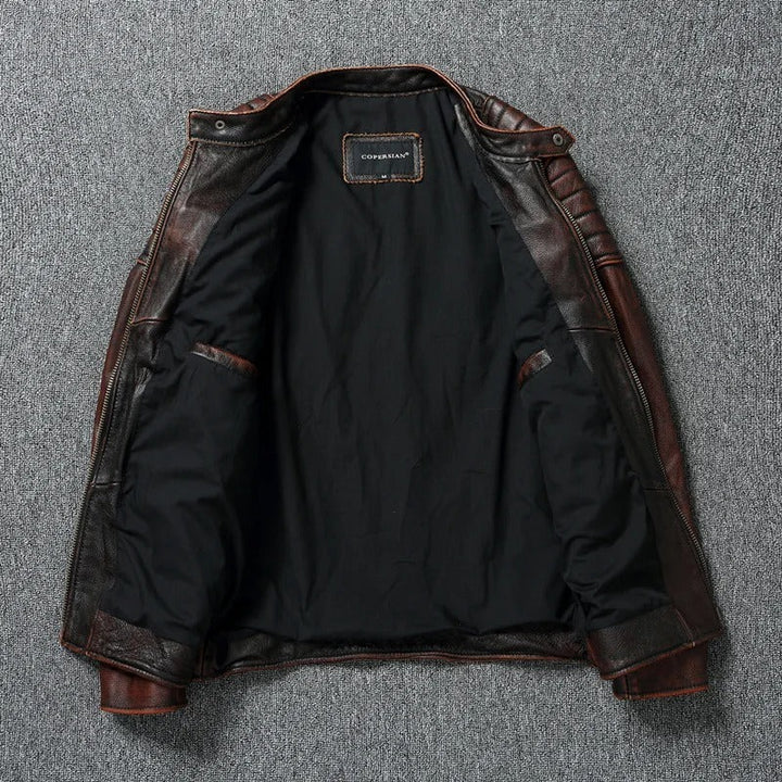 Veste en cuir vintage