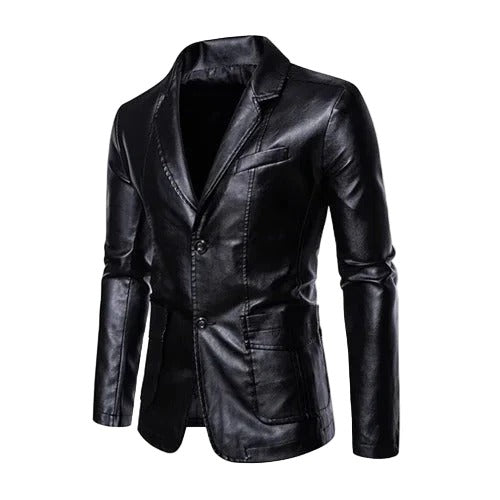 Veste en cuir décontractée