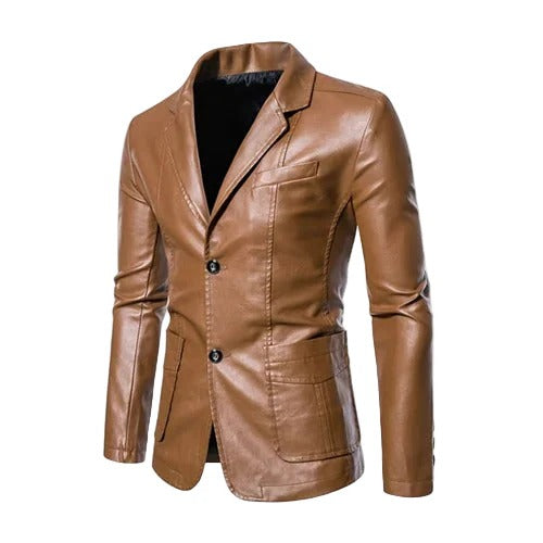 Veste en cuir décontractée
