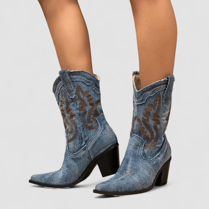 Selena | Embroidered Western Boot