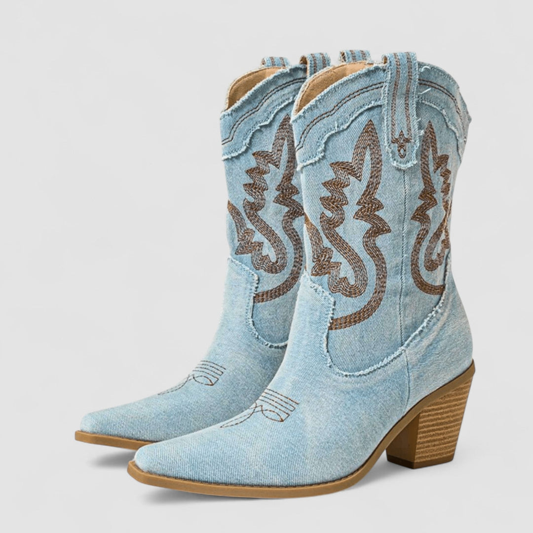 Selena | Embroidered Western Boot