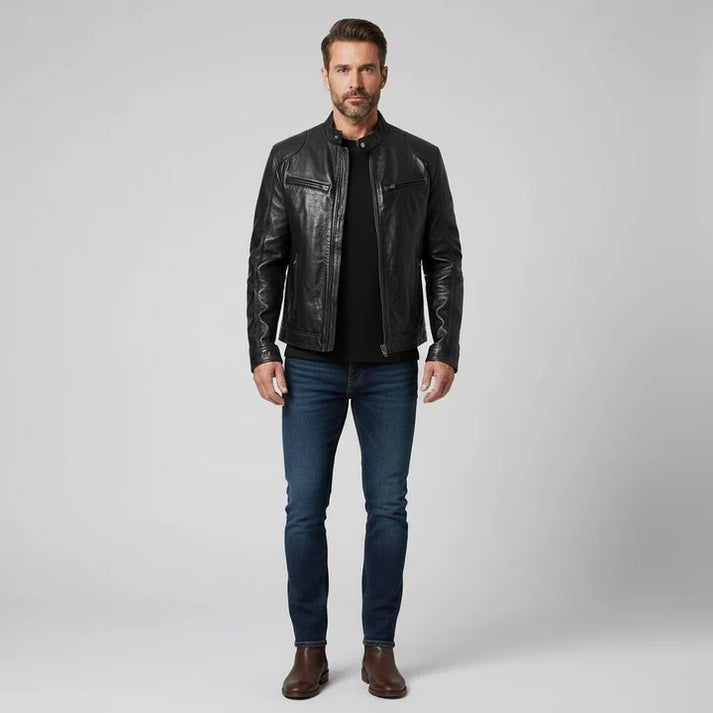 Veste en cuir élégante