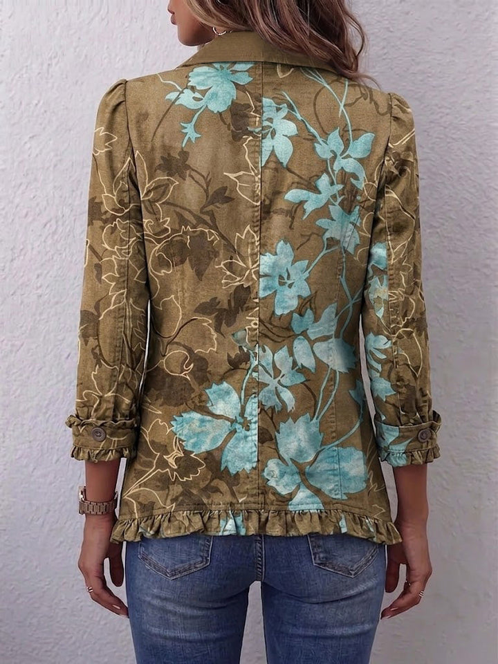 Lidia™ | Vintage Floral Striped Boho Jacket