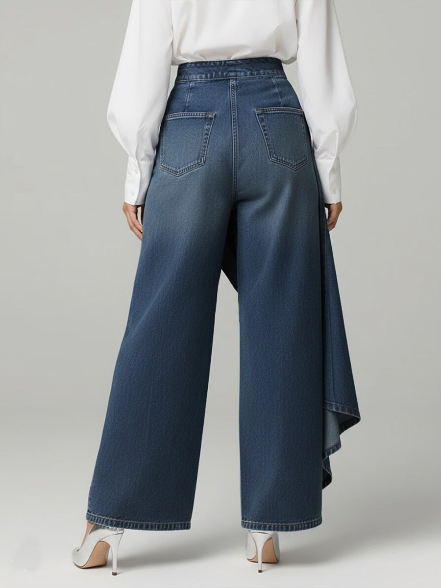 Jean taille haute design élégant
