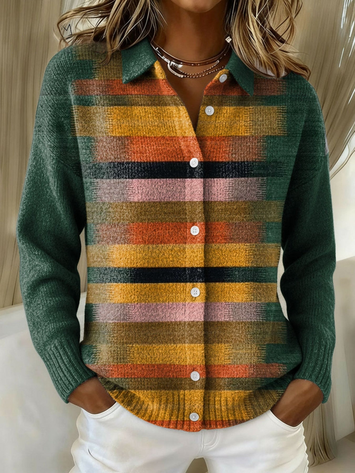 Pull à col châle vintage pour femme