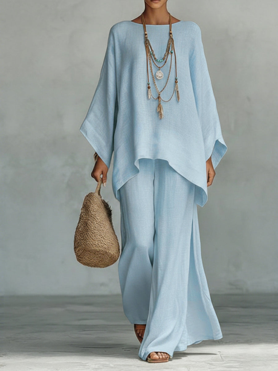 TWO-PIECE LINEN SET FOR WOMEN