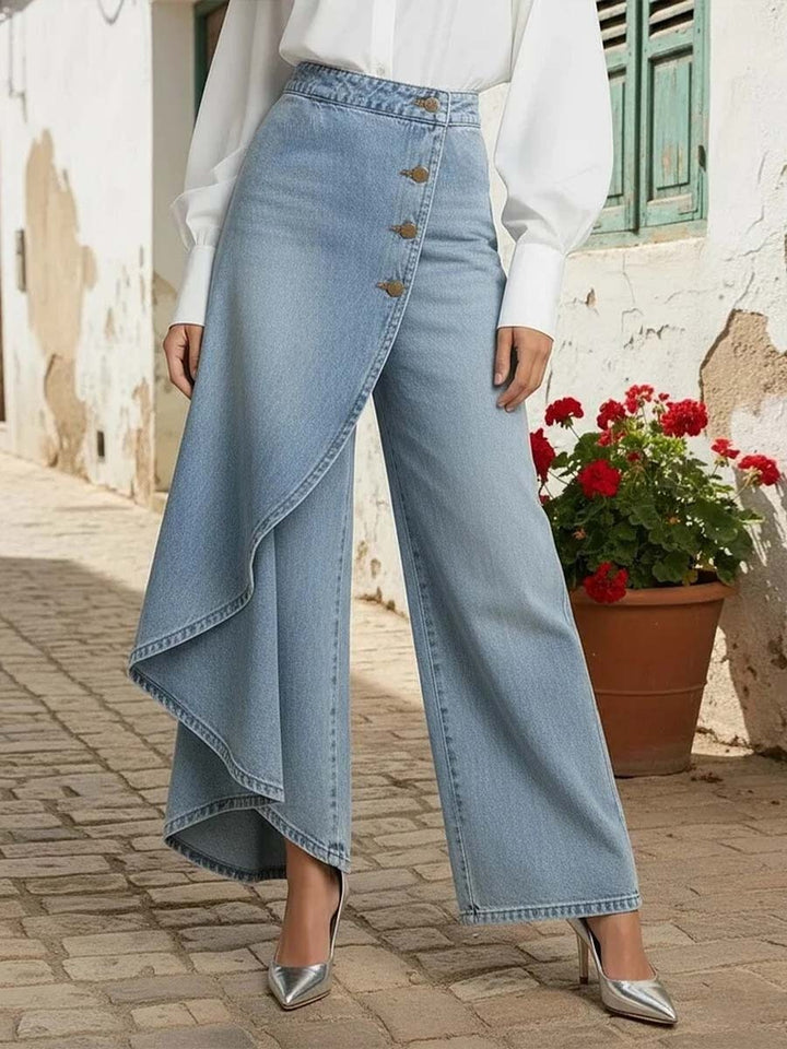 Jean taille haute design élégant
