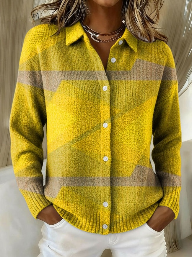 Pull à col châle vintage pour femme