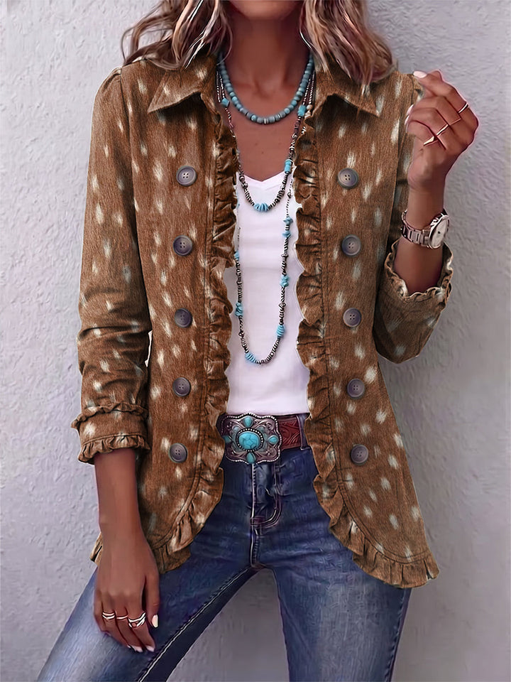 Teresa™ | Ruffled Jacket with Bohemian Animal Print