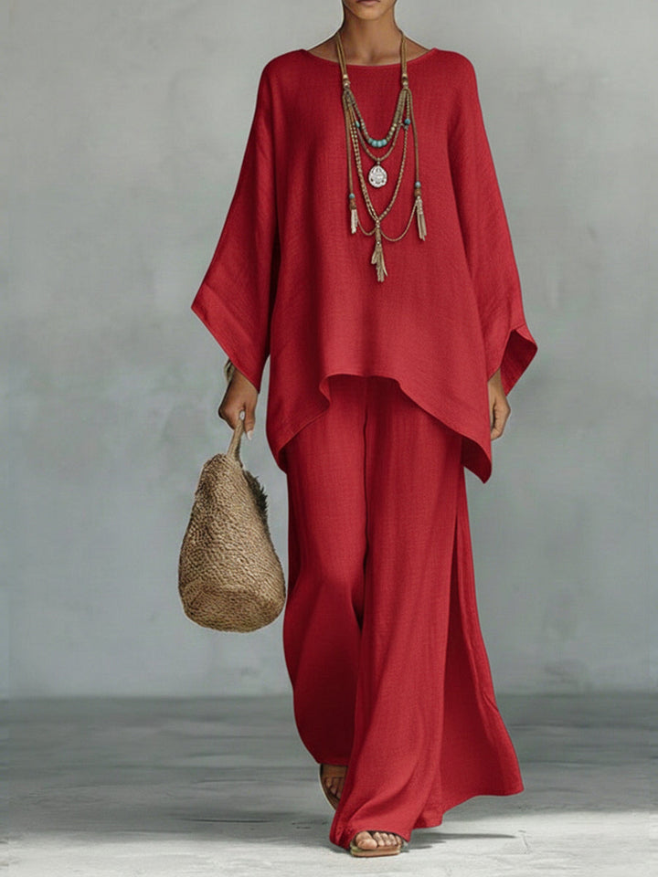TWO-PIECE LINEN SET FOR WOMEN