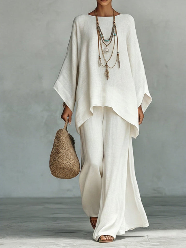 TWO-PIECE LINEN SET FOR WOMEN