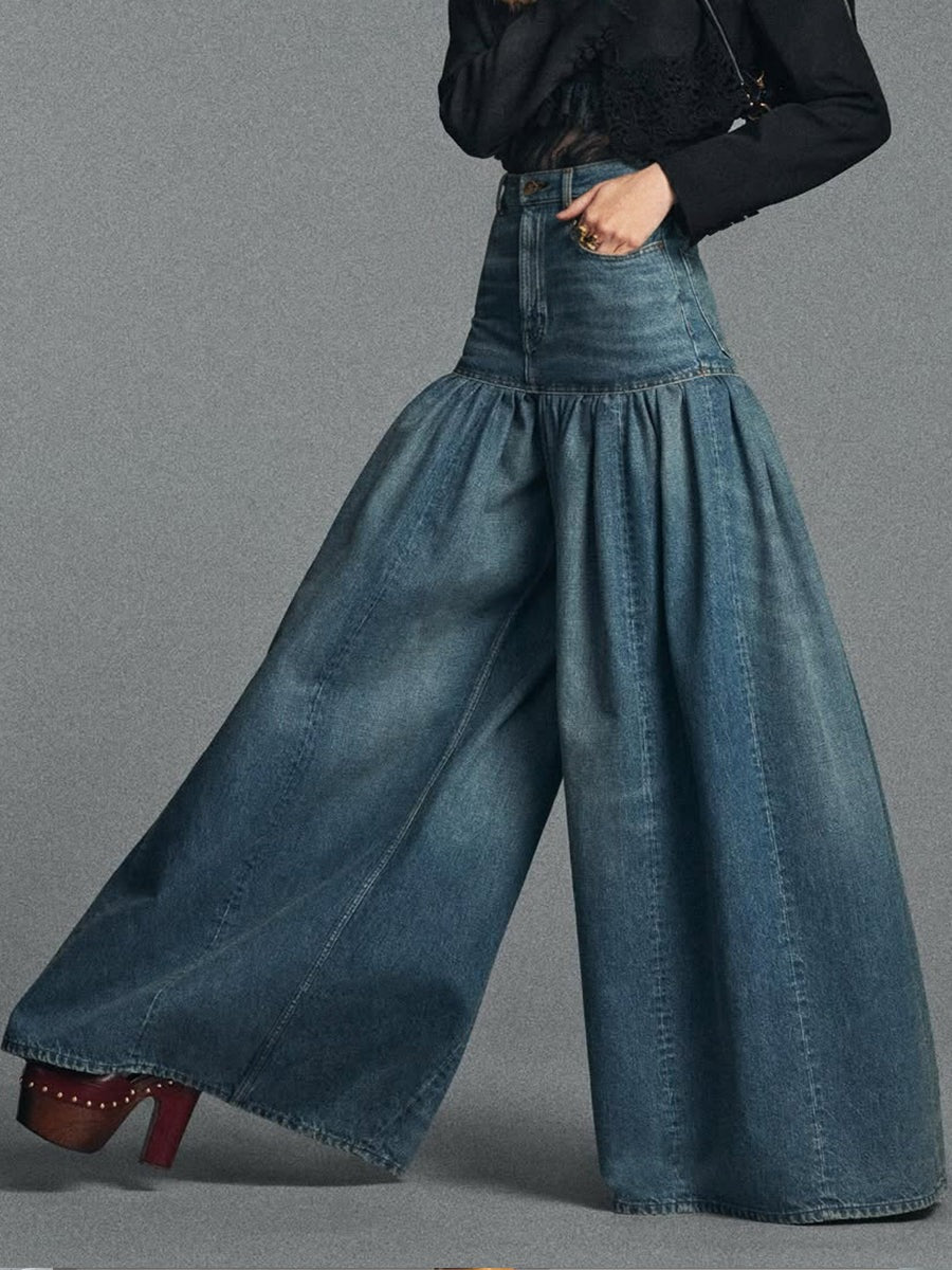 Jean décontracté à jambes larges — Le confort rencontre le denim classique