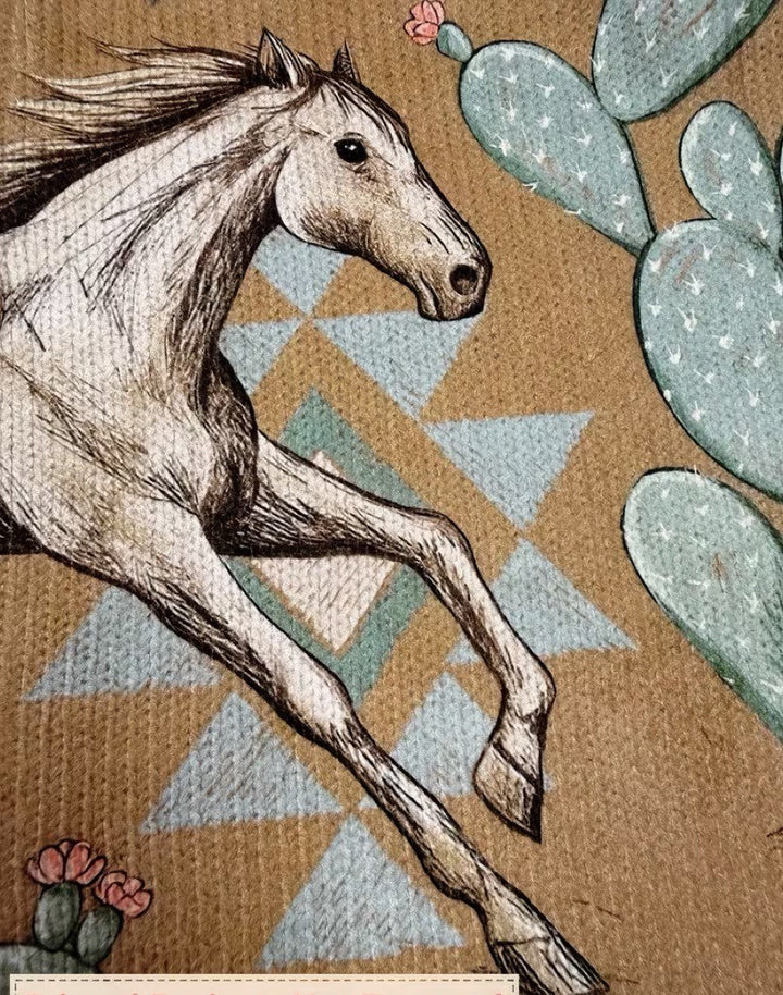 Giovanna™ | Desert Horse and Cactus Zip Cardigan