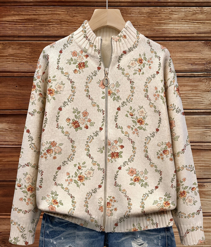 Adriana™ | Cream Print with Delicate Floral Vines