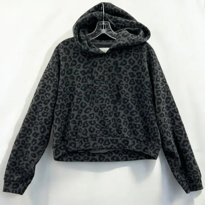 Sweat à capuche unisexe léopard
