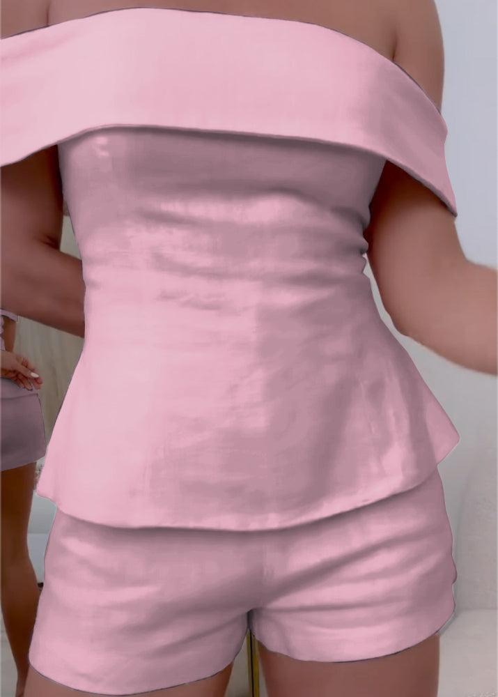 Ensemble deux pièces en coton et lin
