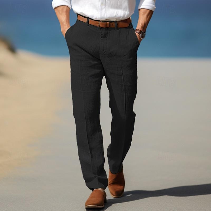 PREMIUM LINEN LUXURY MEN'S PANTS (WITH BELT LOOPS)