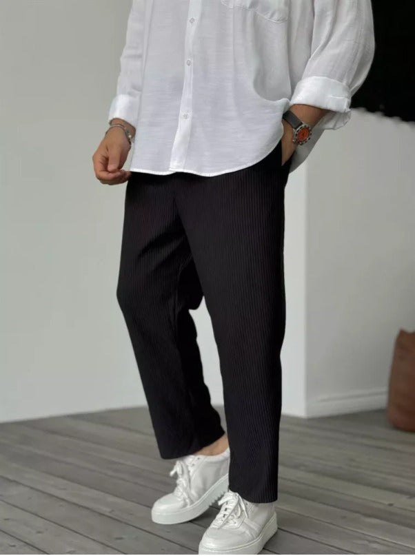 Pantalon en velours côtelé fluide