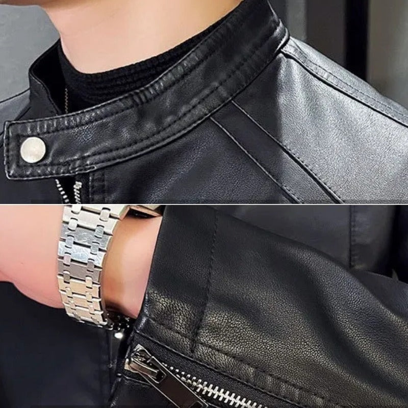 Veste en cuir au confort raffiné