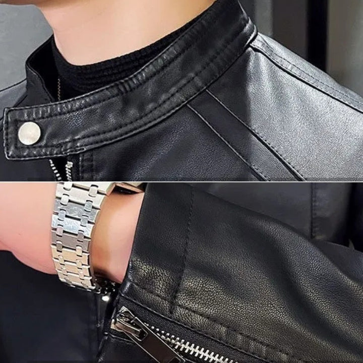 Veste en cuir au confort raffiné