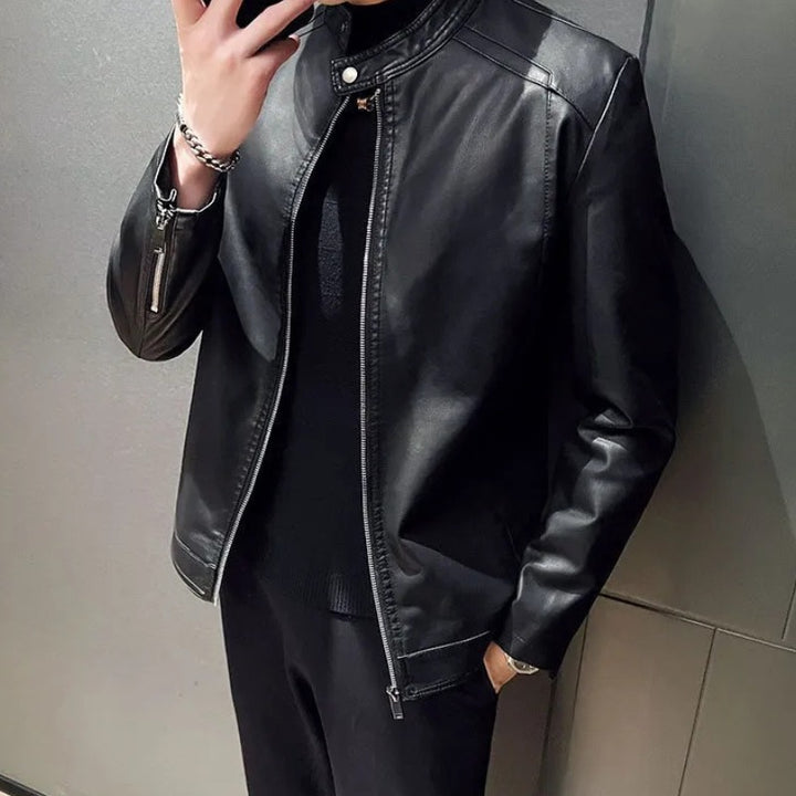 Veste en cuir au confort raffiné