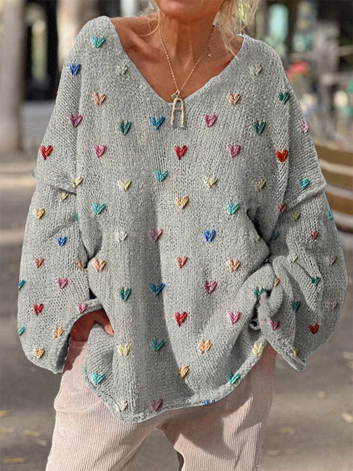 Pull en tricot fait main