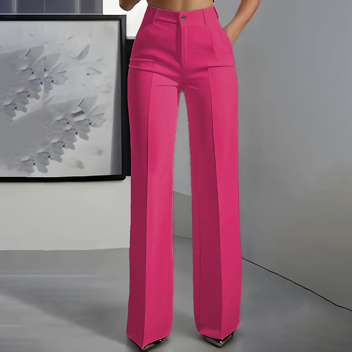 Pantalon de tailleur taille haute pour femme