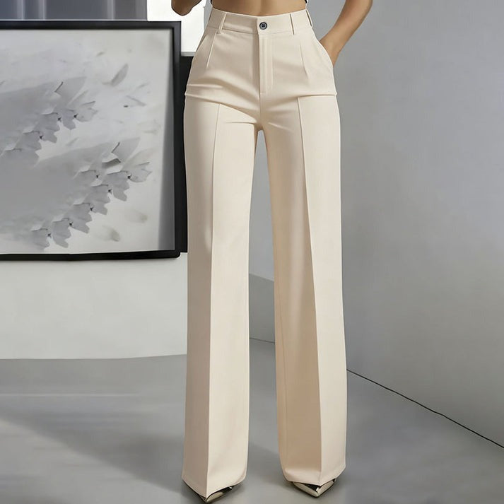Pantalon de tailleur taille haute pour femme