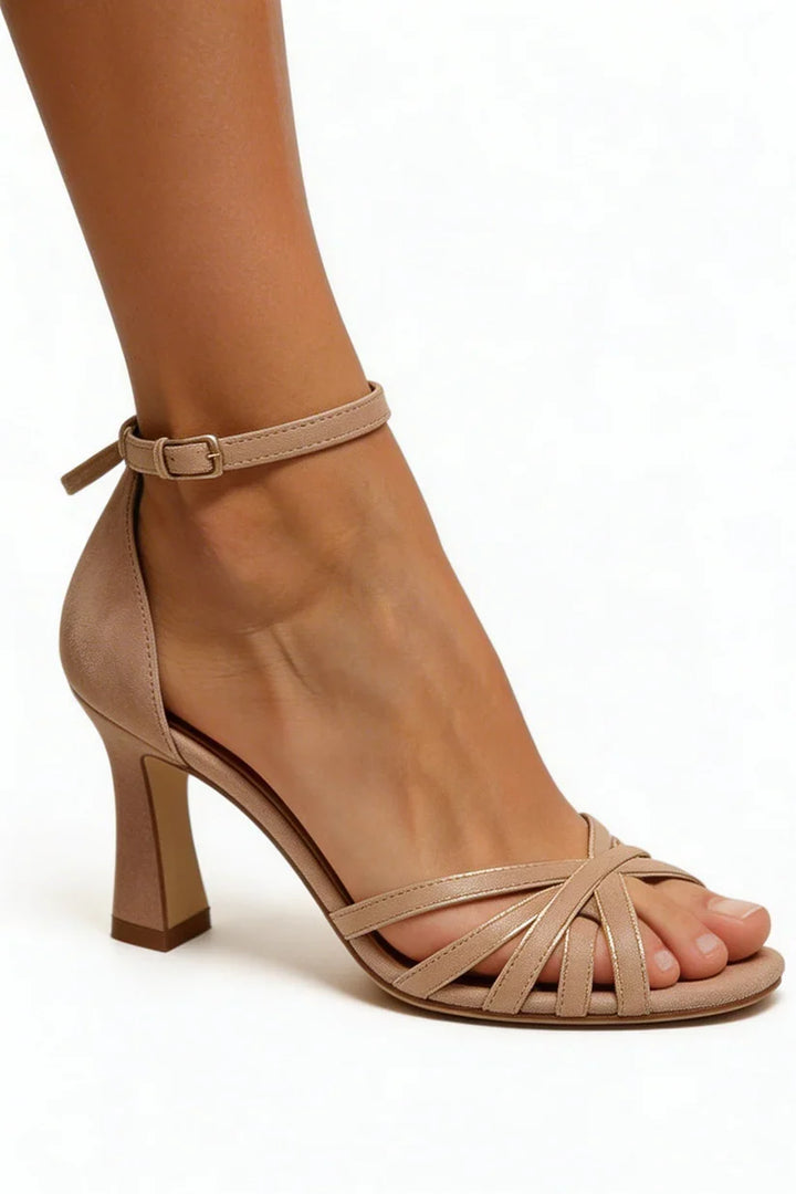 Victoria™ | Zapatos de tacón fino con punta redonda y diseño patchwork