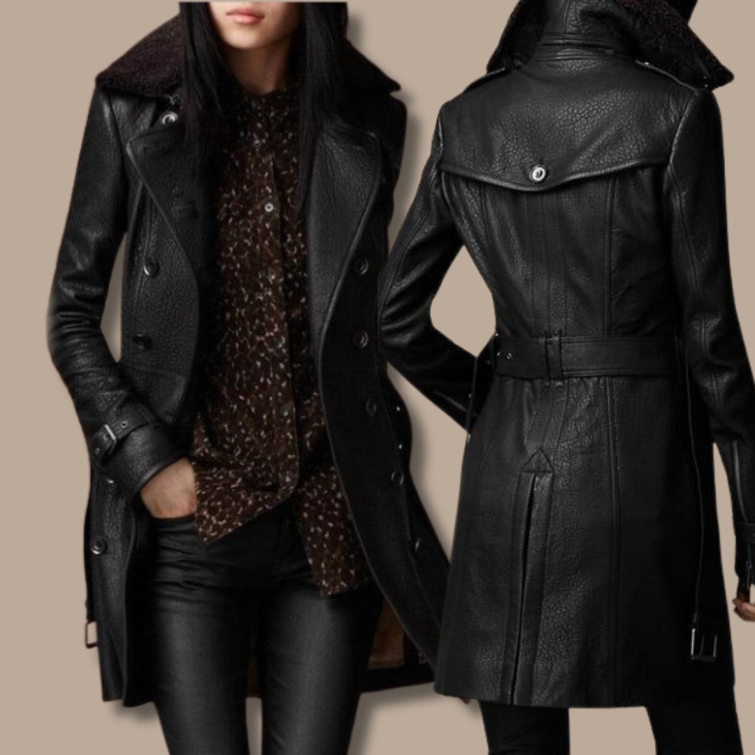 Clara | Trench-coat en cuir