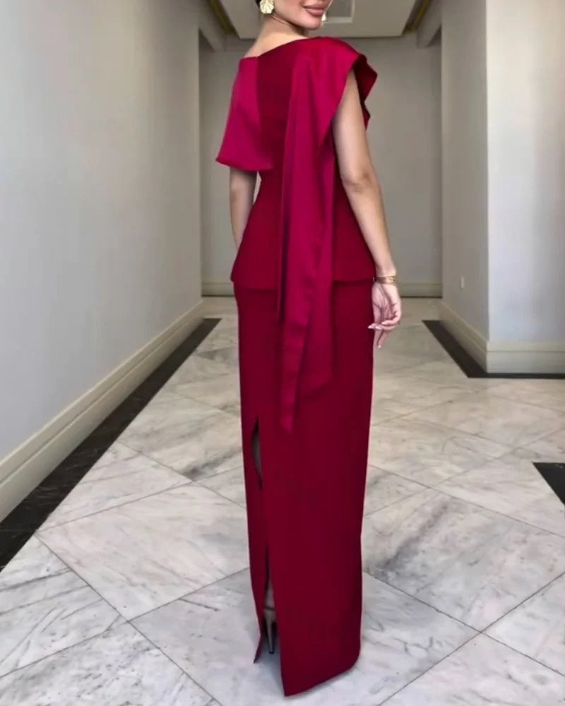 Ensemble chic haut et jupe ajourée