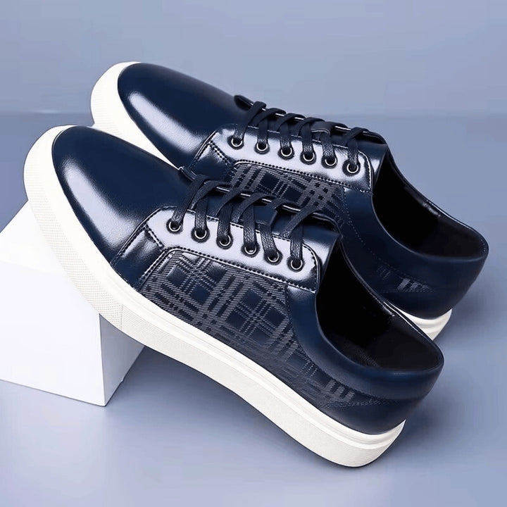 Baskets en cuir lisse