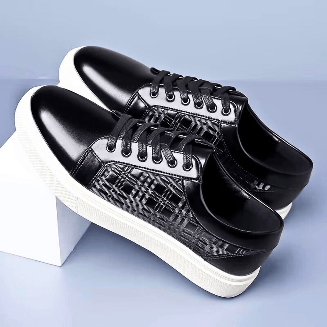 Baskets en cuir lisse