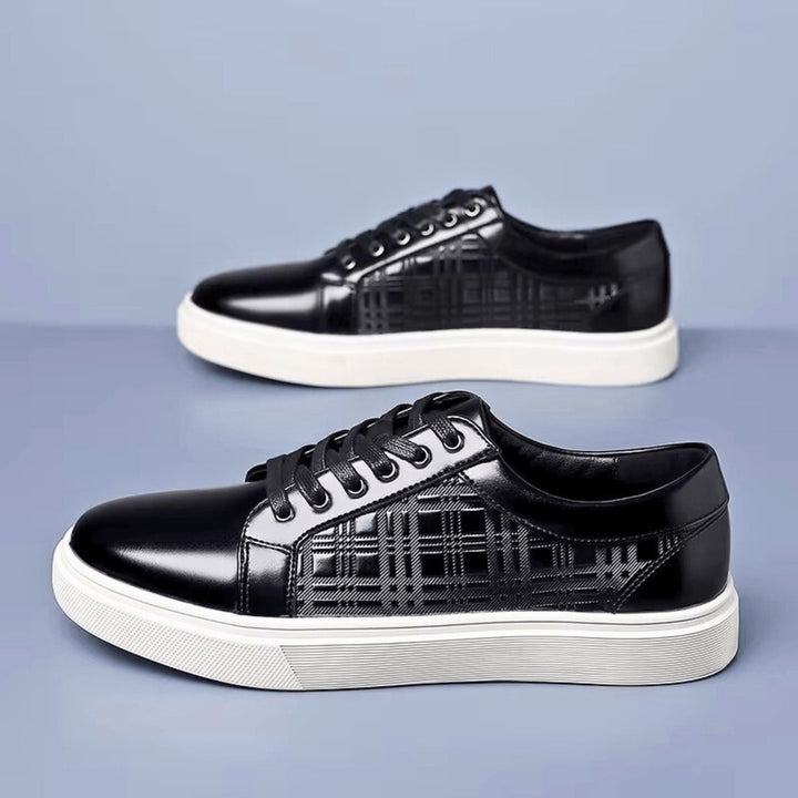 Baskets en cuir lisse