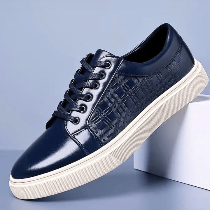 Baskets en cuir lisse