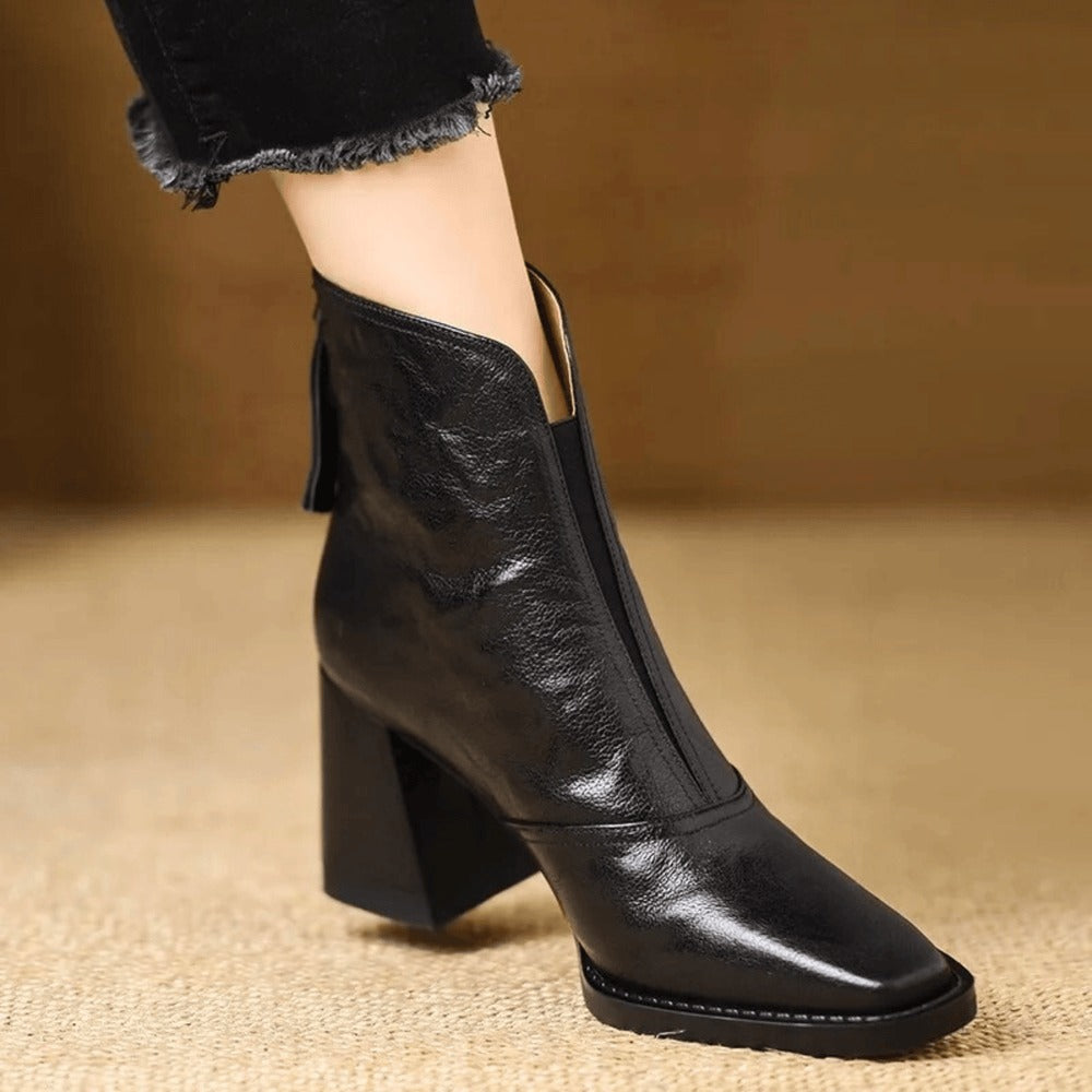 Bottines en cuir haut de gamme claudia