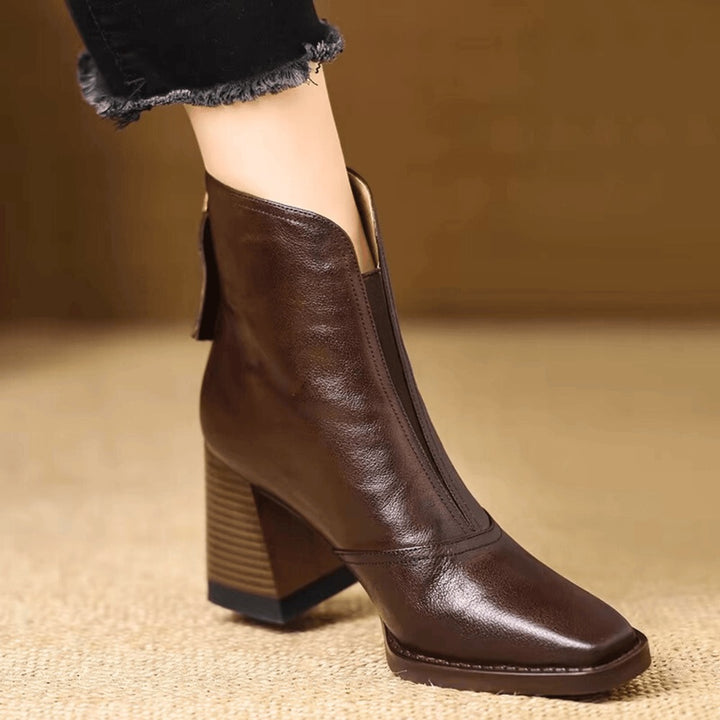 Bottines en cuir haut de gamme claudia