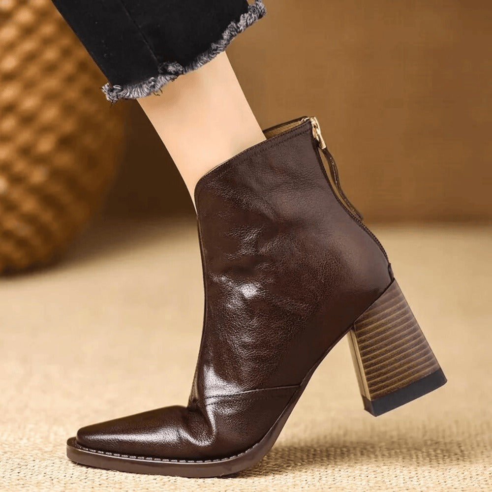 Bottines en cuir haut de gamme claudia