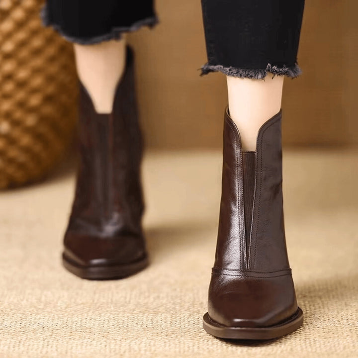 Bottines en cuir
