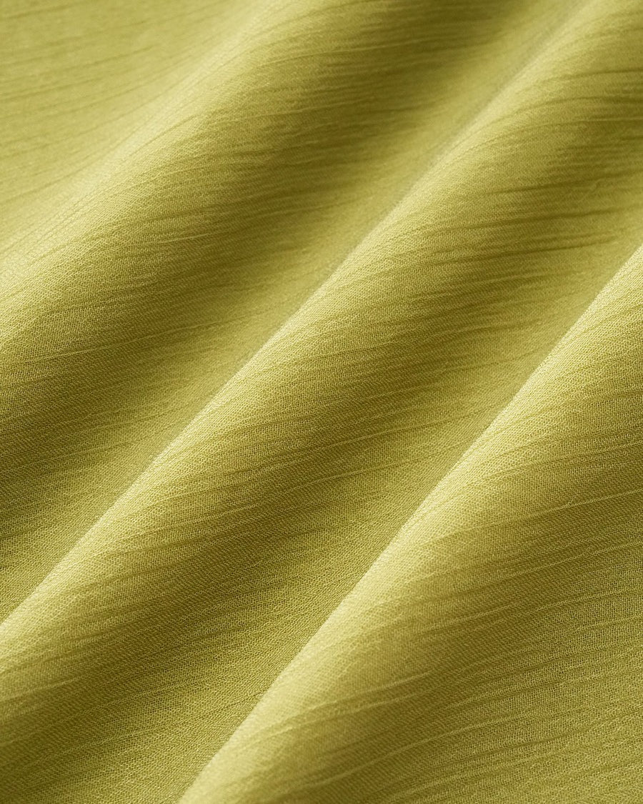 Robe longue nuisette verte froncée