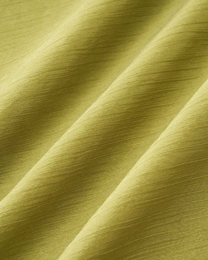 Robe longue nuisette verte froncée