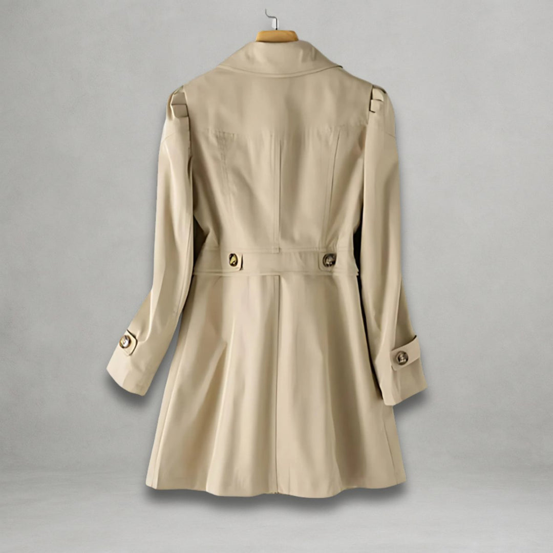 Scarlett | Abrigo Trench Clásico de Mujer con Botones y Solapa