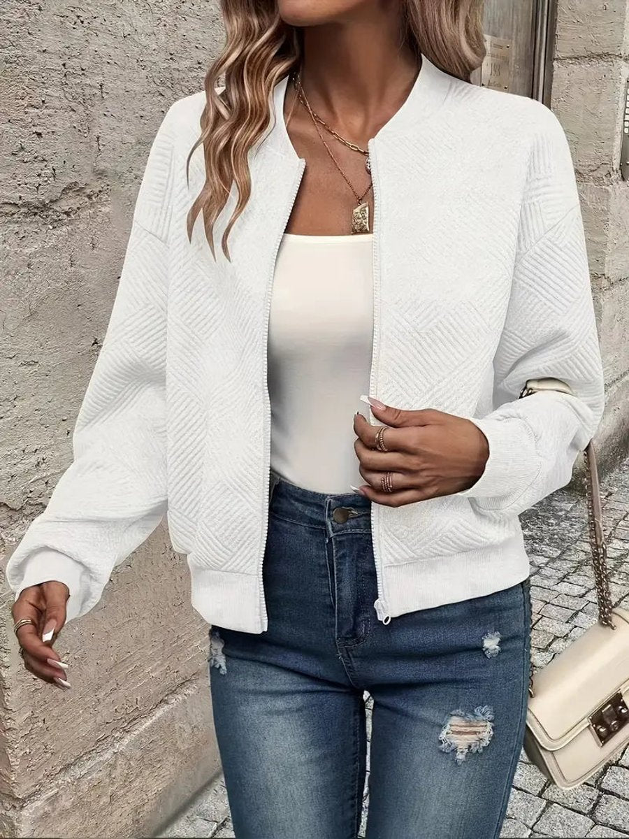 Emma | Chaqueta Bomber de Mujer Acolchada con Cremallera Texturizada
