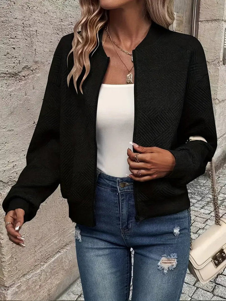 Emma | Chaqueta Bomber de Mujer Acolchada con Cremallera Texturizada