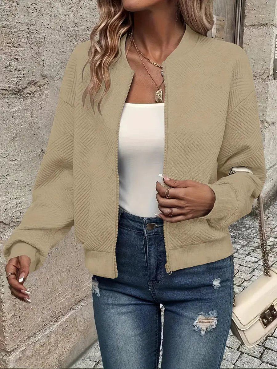 Emma | Chaqueta Bomber de Mujer Acolchada con Cremallera Texturizada