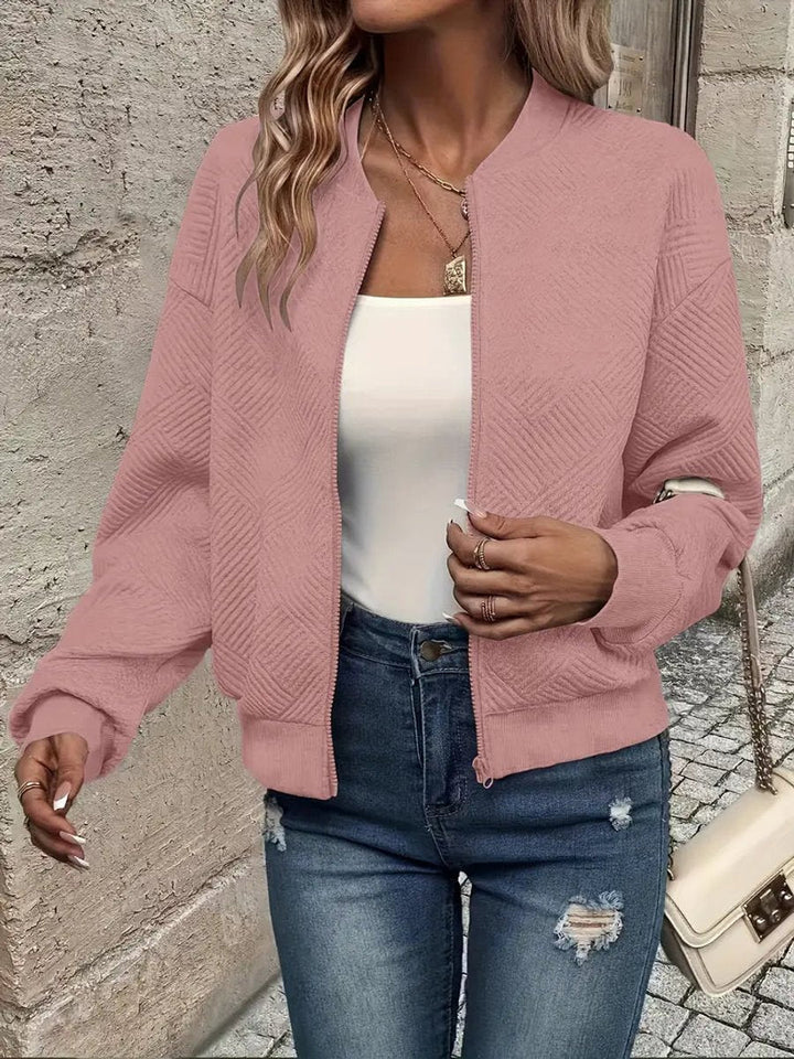 Emma | Chaqueta Bomber de Mujer Acolchada con Cremallera Texturizada