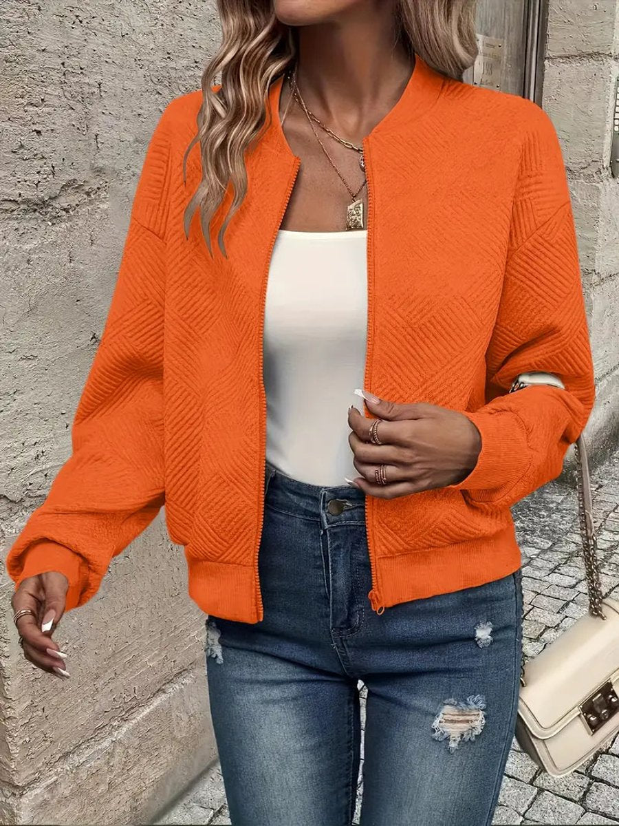 Emma | Chaqueta Bomber de Mujer Acolchada con Cremallera Texturizada