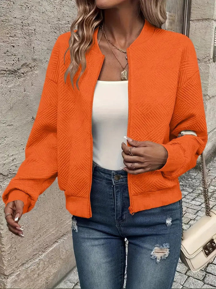 Emma | Chaqueta Bomber de Mujer Acolchada con Cremallera Texturizada